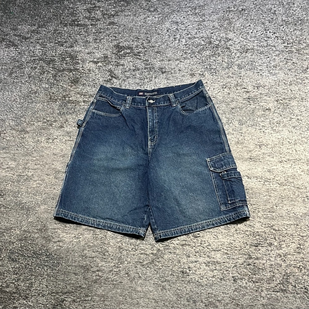 Faded Glory‎ Shorts Blue Denim Mens 36 Baggy Jorts Skater Grunge Vintage Y2K - Picture 2 of 10